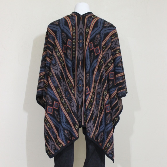Peruvian Connection Cardigan Wrap Shawl Aztec - Picture 6 of 7